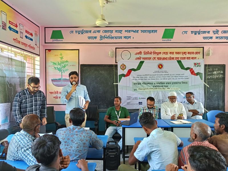 Community consultation meeting for the RCIPF rail project in Bangladesh